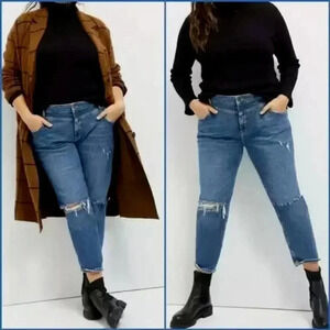 Anthropologie Pilcro Boyfriend Distressed  Jeans Size 25